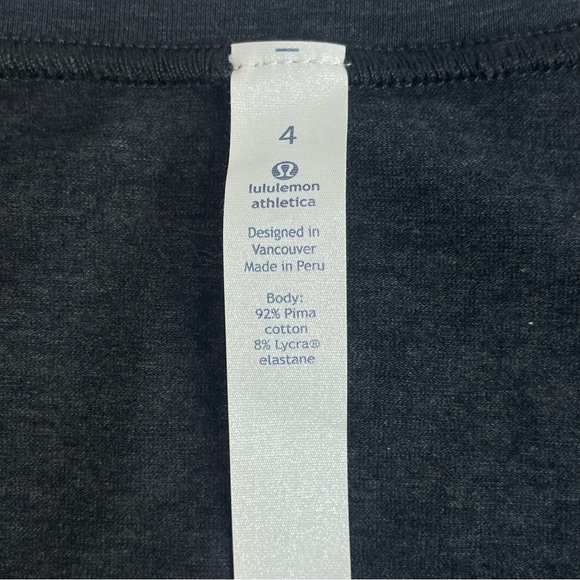 LULULEMON Women's Dark Gray Long Sleeve Loose Fit Top No Signs of Wear Size 4 - Picture 4 of 7